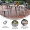 Flash Furniture 23.75 RD Dining Table Brown Poly Top/Silver Frame JJ-T14623-60-BRSL-GG - alternate 3